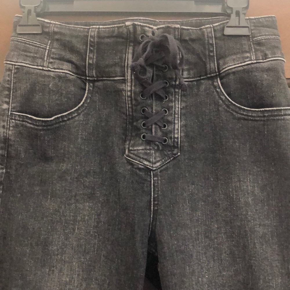 Distressed Black Denim - Free People